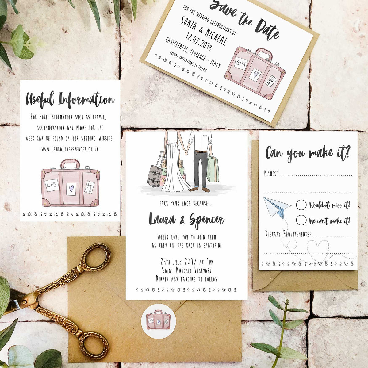 Wedding shop invitation bags