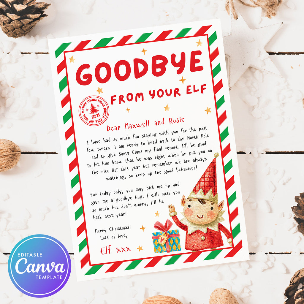 goodbye letter from elf on the shelf