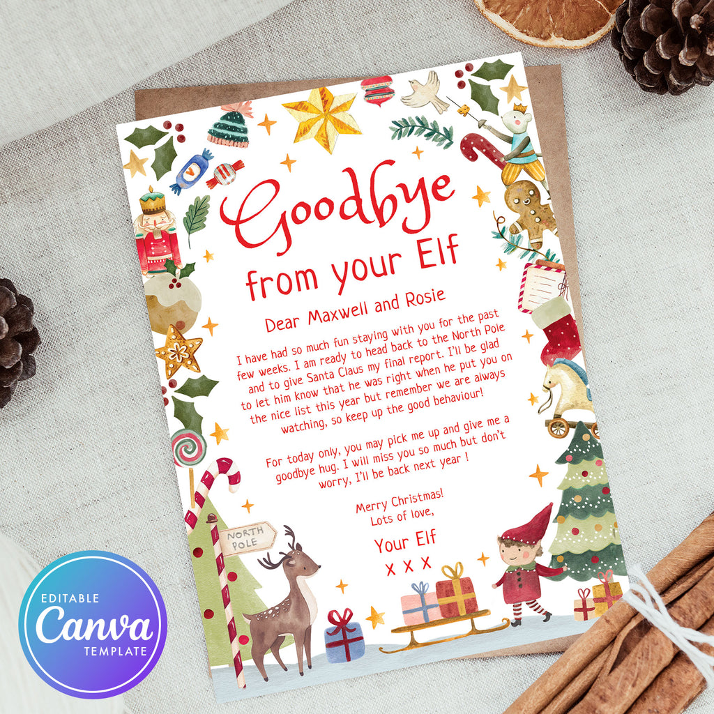 elf on the shelf goodbye letter