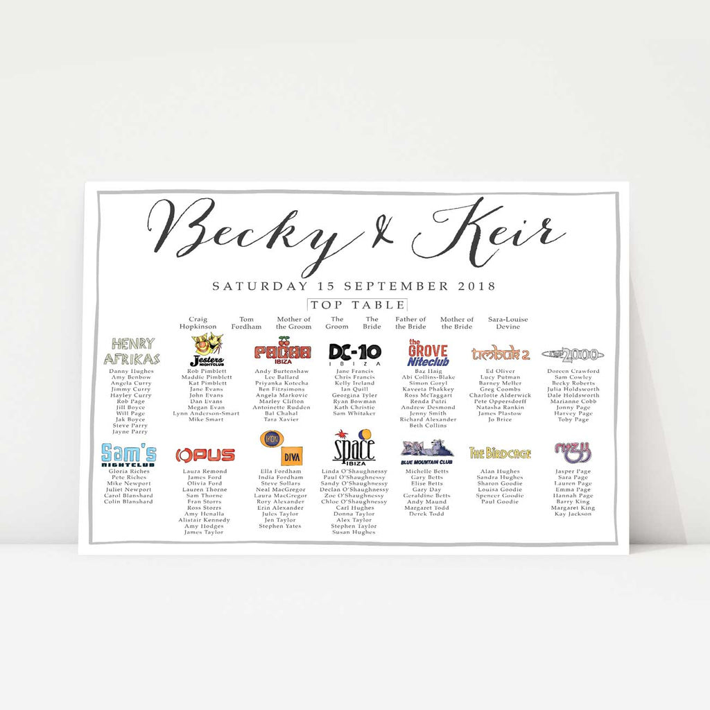 Illustrated Table Plan – Emmy Designs