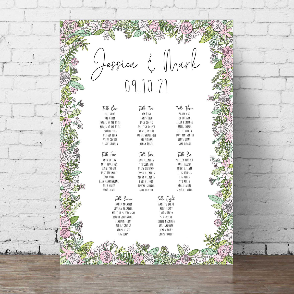 Pretty Pastels Table Plan – Emmy Designs