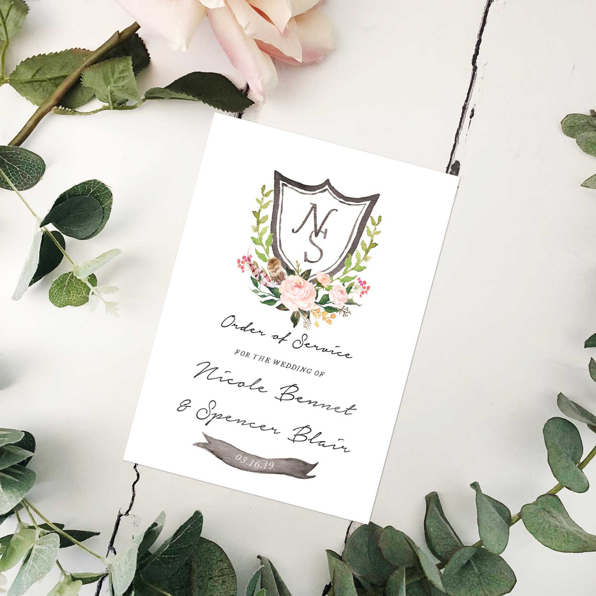 Romance & Roses Order of Service – Emmy Designs