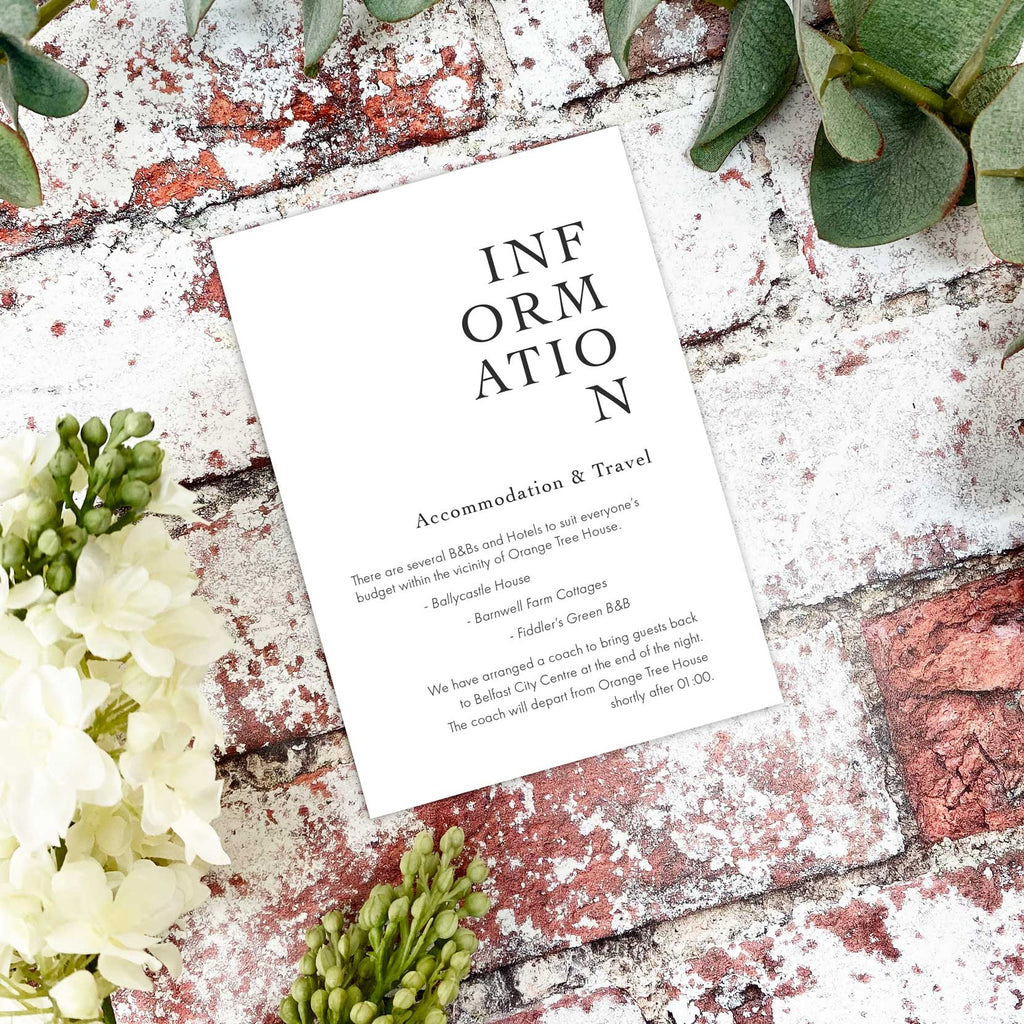Invites Using Type Simple Typography Invitation Sample Set – Emmy Designs